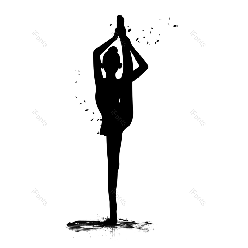 简约图片,黑色简约元素,跳舞PNG,跳舞剪影免抠素材